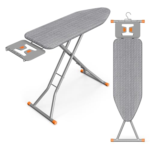 SONGMICS Ironing Board, Foldable, with Stable Iron Rest, 43 x 13 Inches - color: Dove Gray, size: 13"×43" with Stable Iron Rest