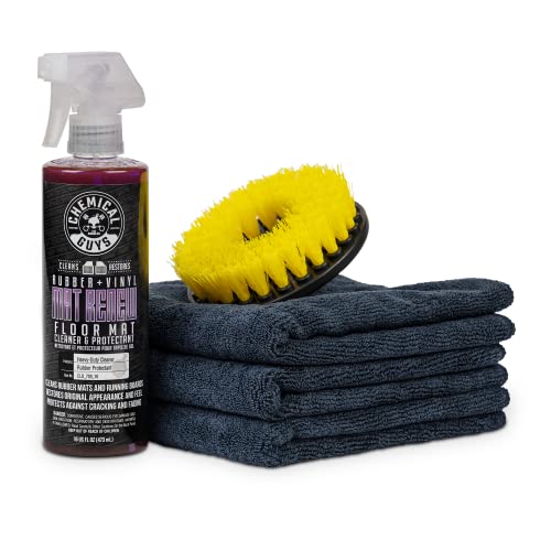 Chemical Guys, Heavy Duty Floor Mat Cleaning Kit, Mat Renew & Brush, 5 Pc - size: 3.2 Fl Oz (Pack of 5)