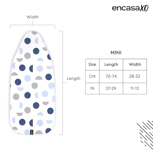 Encasa XO Ironing Board Cover and Pad, Thick Felt 28"x12" - color: Blue Moon, size: Mini (28"x12")
