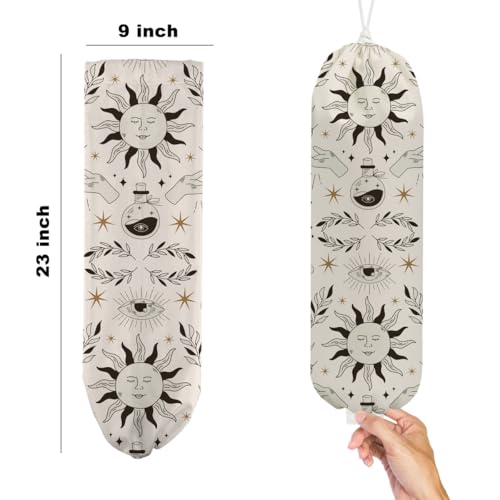 2Pcs Witch Tarot Plastic Bag Holder, Wall Mount Grocery Bag Holder - color: multicolour 1317