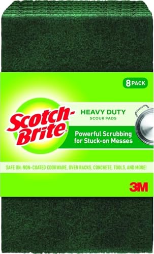 Scotch-Brite Heavy Duty Scouring Pad, 8 Pack - size: 8 Pads