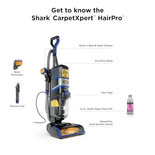 Shark CarpetXpert HairPro Carpet & Built-in Stain Cleaner, 2 Tools EX251BRN - style: CarpetXpert HairPro + Spot & Stain
