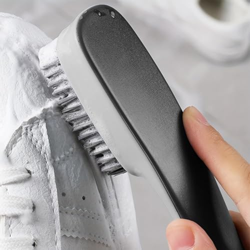 1 Pack Shoes Cleaning Brush, Handheld Scrubbing Brush–Multifunctional Cleaning Tools for Shoes, Laundry, Tile, Bathtub-Grey - color: Gray