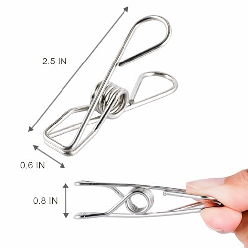 20 PCS Clothes Pins Heavy Duty Outdoor Metal Clothespins Bags Photo Clips - size: 20pcs large size Clothes Pins