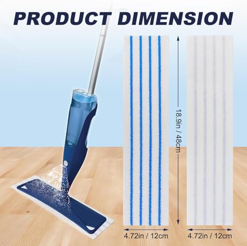 40 Pack Microfiber Disposable Mop Pads for Rubbermaid Quick Connect System Mop - Wet Dry Cleaning Replacement Mopping Pad for Bona,Turbo,Norwex and All 16 17 18'' Flat System Mop - color: 40 Pack