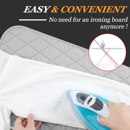 Tegeme 12 x 20 Inch Ironing Mat, Heat Resistant Foldable Iron Board Pad - size: 12×20 Inch