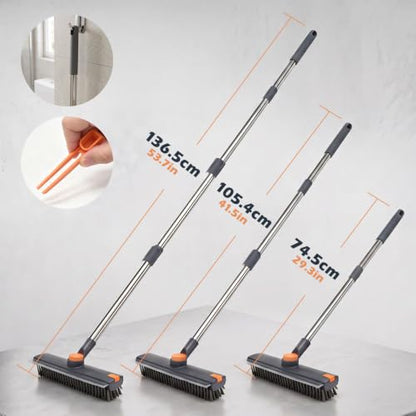 Masthome 3 in 1 Floor Scrub Brush with Long Handle 53.7" - color: Gray