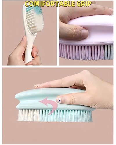 2 Pack Soft Bristle Cleaning Scrub Brush Laundry Brush Scrubber Brush - color: Blue