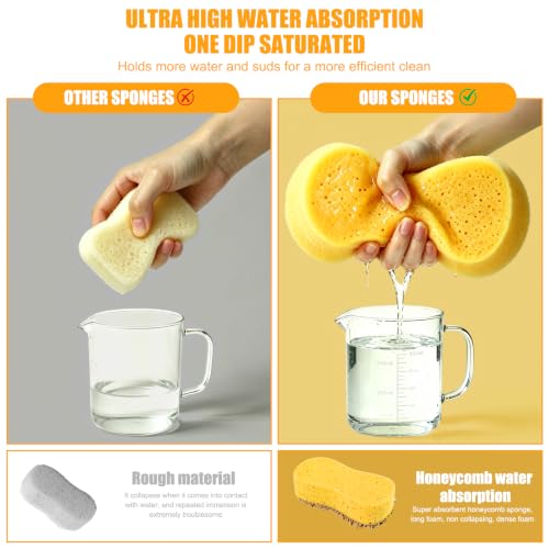 2 Pack Large Plush Car Sponge for Cleaning, 22x11x5CM - color: 2 Pack