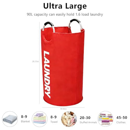 A Large 90 Liter Laundry,Red - color: Red