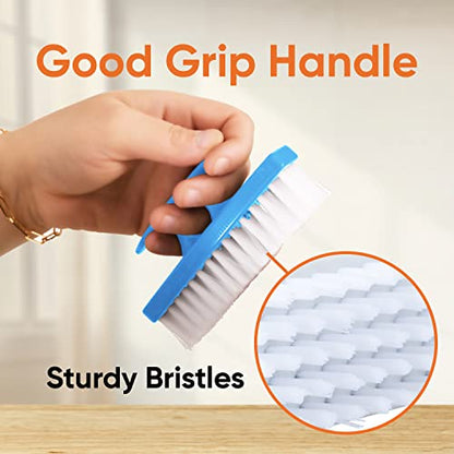 Superio Nail Brush Cleaner with Handle - Durable Brush Scrubber To Clean Toes, Fingernails, Hand Scrubber All Surface Cleaning, Blue Heavy Duty Scrub Brush Stiff Bristles, Easy To Hold - color: Blue, size: 1 Pack