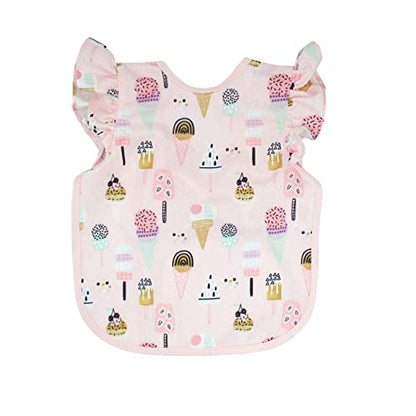 BapronBaby Flutter Baby Led Weaning Infant Feeding Bib Crafting Smock 6M-5T - color: Pink Ice Cream, size: Baby/Toddler 6m-3T