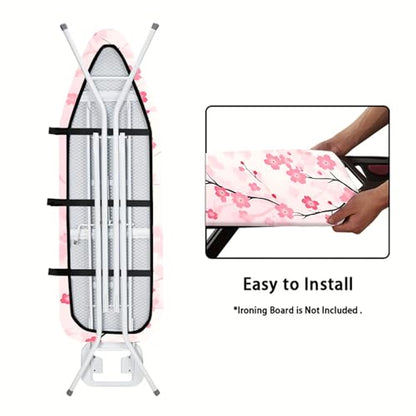 Nuxovilar Pink Cherry Blossom Ironing Board Cover 15x54 Polyester - color: Yvc01011, size: 15×54 inch