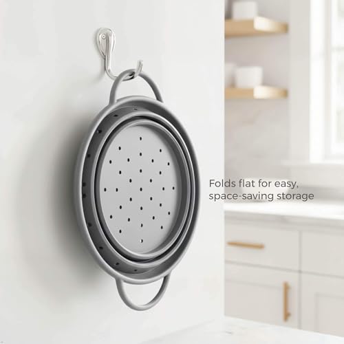 2‑Quart Silicone Collapsible Colander & Kitchen Collapsible Strainer - size: 2-Quart