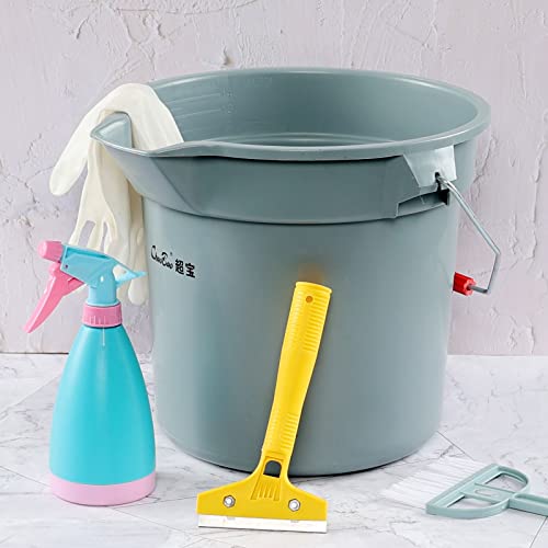 Saedy 4 Pack Round Commercial Cleaning Bucket, 14 QT Plastic Water Bucket