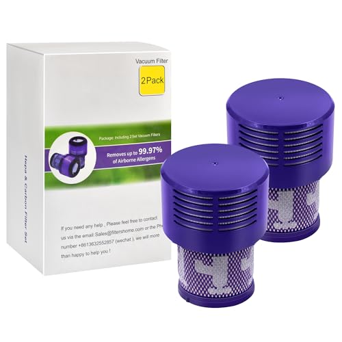 2 Pack V10 Vacuum Filter Replacement Compatible for Dyson V10 Cyclone Series, V10 Animal, V10 Absolute, V10 Total Clean, SV12, Part No. 969082-01 - size: 2V10