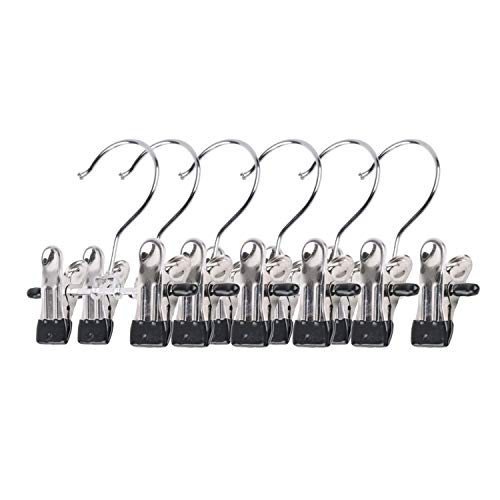 Double Adjustable Clips Boots Hangers,Space Saving Boots Socks Bags Hanging Clips Boot Holder Boot Organizer,Set of 12 (12)