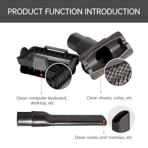 Upgraded Vacuum brush Attachment tool Compatible with Shark Navigator Lift-Away NV350 NV351 NV352 NV356E NV360 NV361 NV500 NV501 NV502 Series 2-in-1 Gap Tool Brush Removable Brush Replacement Parts