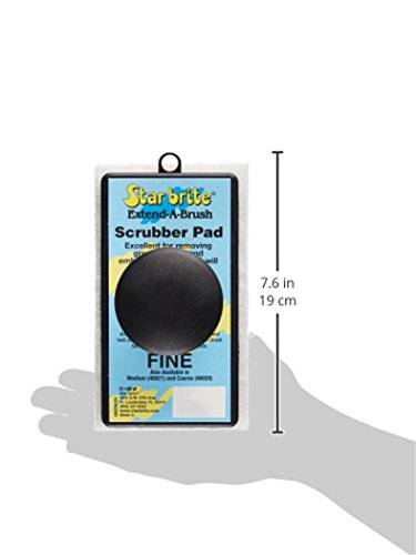 STAR BRITE Fine Super Scrubber Pad - Scratch-Free Cleaning - size: Medium, style: Fine (White)