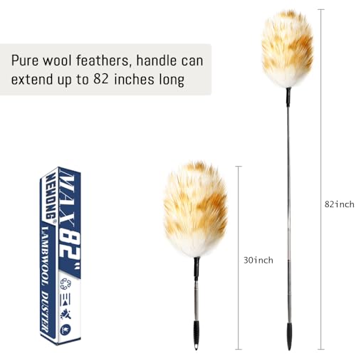 Extendable Lambswool Duster, Up to 82 in, Aluminum Handle