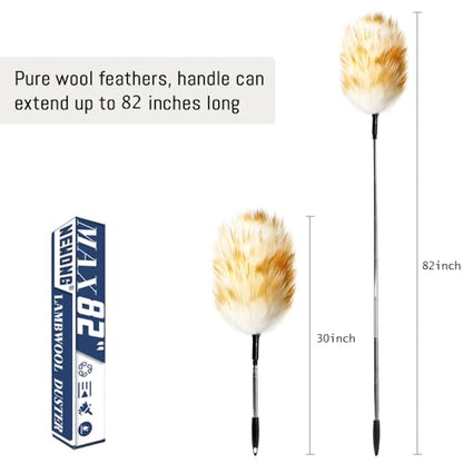 Extendable Lambswool Duster, Up to 82 in, Aluminum Handle