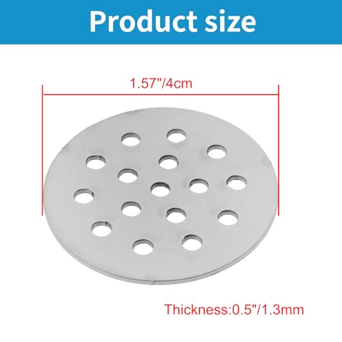 Round Drain Cover Grates 1.57"/4cm Dia Drain, 304 Stainless Steel Drainage Grate Cover Round Replacement Floor Drain Strainer for Shower, Bathroom Floor, Balcony, and Outdoor Garden Drains -4pcs - size: 1.57"/4cm