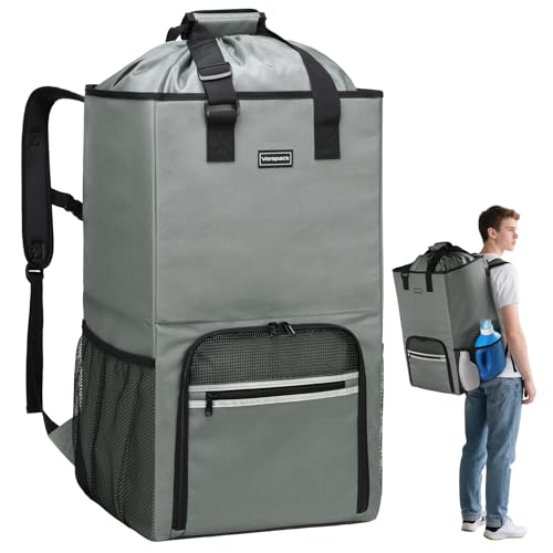 Vorspack Laundry Backpack with Shoulder Straps, Extra Large Hamper, Grey - color: Grey, size: Large