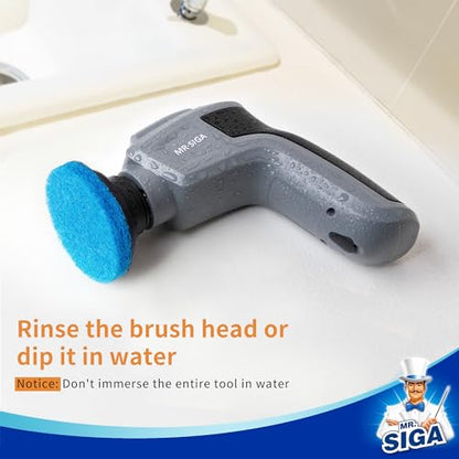 MR.SIGA Non Scratch Pad Refills for Electric Spin Scrubber, 10 Pack