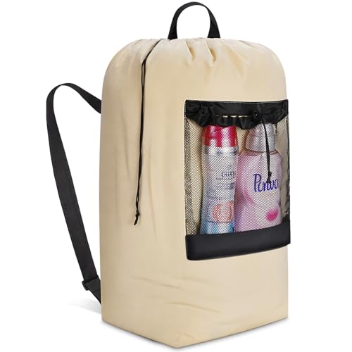 Lifewit Laundry Bag Backpack Travel, 120L, Khaki - color: Khaki, size: 120L