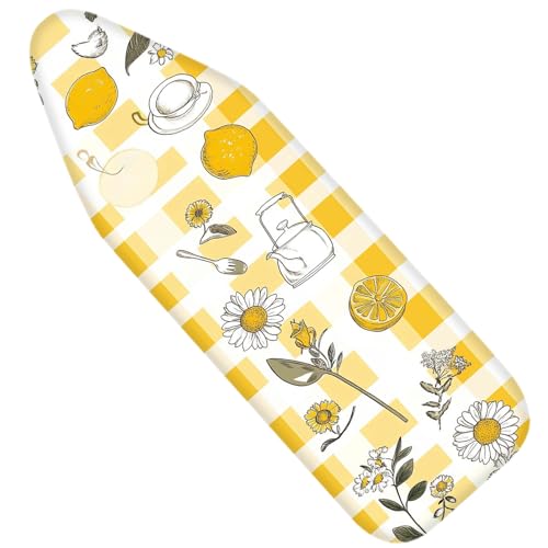 Nuxovilar Yellow Gingham Lemons Ironing Board Cover 15x54 Polyester - color: Ycr01976, size: 15×54 inch