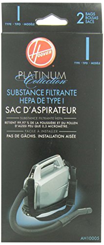 Hoover Vacuum Cleaner Bags for Platinum Canister Vacs, Pack of 2, Type I