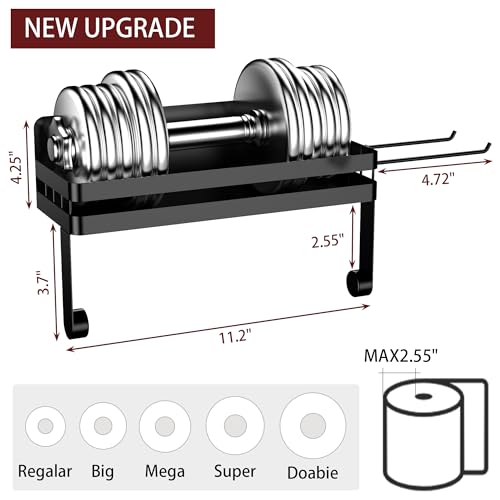 ZUNTO Magnetic Paper Towel Holder for Fridge, Strong Magnet, No Drill - color: Black/Magent-1