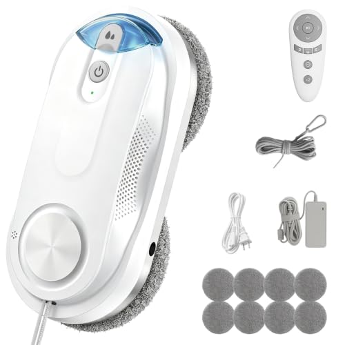 KKI Window Cleaning Robot,for High-Rise Windows Outside/Inside,85ml Tank,X3 - color: White