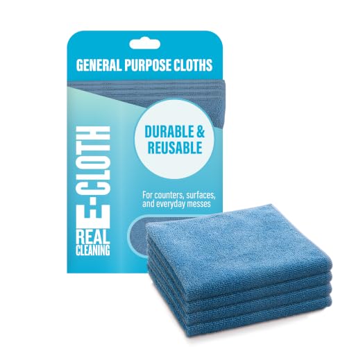 E-Cloth General Purpose Cleaning Cloth Kit, Reusable Cleaning Towel, 4 Pack - color: Alaskan Blue - 4 Pack, size: New Version