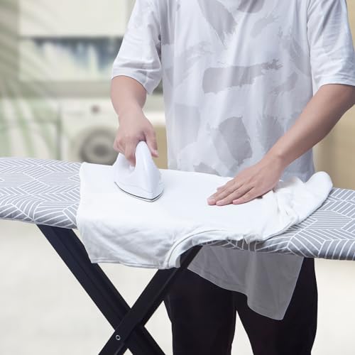 Seiritex Ironing Board Cover with Padding 15 x 54 inch Standard Full Size, Heat Reflective with Hook and Loop Fasteners, Thick Padding with Elasticized Edges, 3 Layers Iron Board Cover (Gray Cube) - color: Gray Cube, size: 15x54