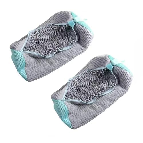 Shoe Washing Machine Bag: Laundry Shoe Bag for Washer and Dryer - 2pc Reusable Shoe Cleaning Bag for Sneaker Tennis Shoes Unstain Cleaner Kit(Grey,2pcs) - color: Grey