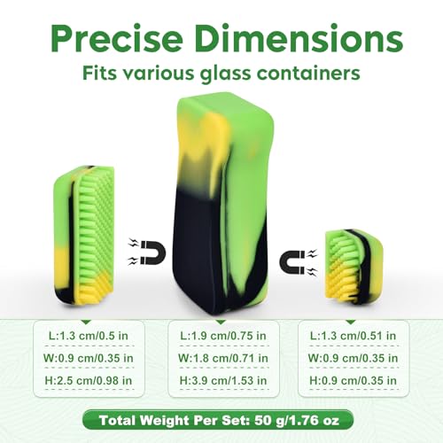 Magnetic Glass Cleaner Kit, Dual Silicone Scrubbers with Handle, Black - color: Black