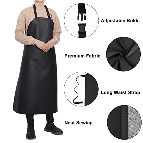 Thick Waterproof Apron Heavy Duty Oil Resistant PU Apron