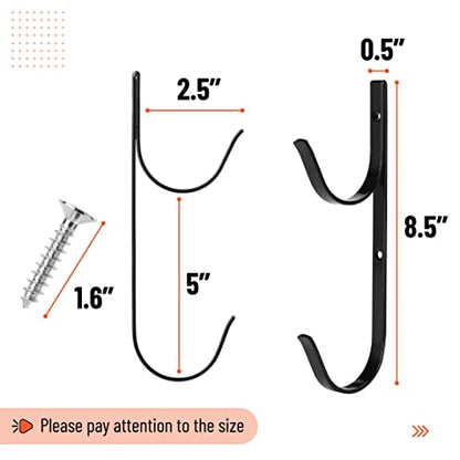 UNCO- Pool Pole Hanger, 2 Pack, Pool Equipment Hooks - color: Black, size: 2 Pack