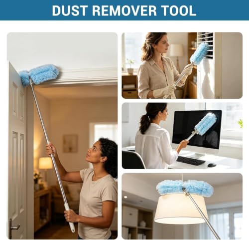 Duster Kit-6 Ft Extendable Handle, 20 Disposable Microfiber Refills