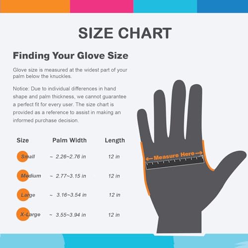 Bamllum Rubber Cleaning Gloves for Kitchen - 4 Pairs Reusable Dishwashing Gloves for Household, Flexible Long-lasting & Waterproof (Large, Blue+Green+Red+Orange) - size: Large