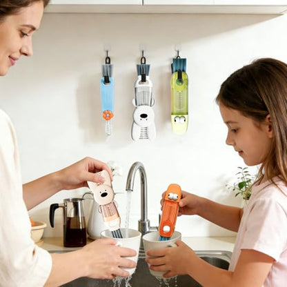 9pcs Cup Lid Gap Cleaning Brush 3 in 1 and 4 in 1 Bottle Gap Cleaner Brush Multifunctional Lid Cleaner Cup Cleaner Brushes for Bottle Gaps, Tumblers, Travel Mug Caps
