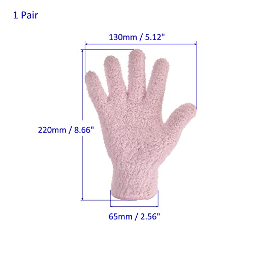 M METERXITY Dust Removal Gloves - Household Cleaning Mitts Soft & Durable, Apply to Kitchen/Garden/Room - color: Pink