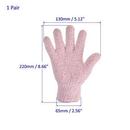 M METERXITY Dust Removal Gloves - Household Cleaning Mitts Soft & Durable, Apply to Kitchen/Garden/Room - color: Pink