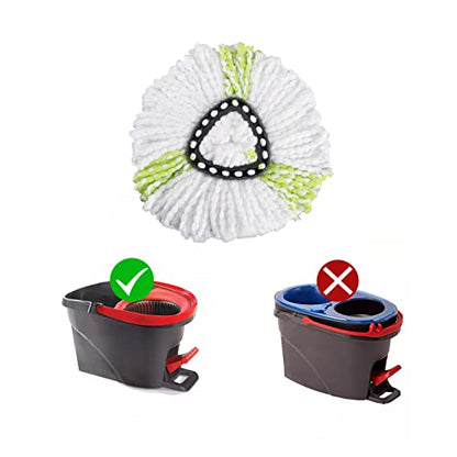 Matthew Cleaning 3Pack Green Microfiber Spin Mop Replacement Head Compatible with EasyWring Spin Mop Replace Head-EasyWring High Absorbency,Machine Washable,Microfiber Spin Mop Refills - color: Green, size: 3 Count