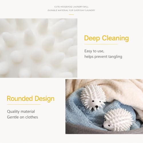 Laundry Hedgehog Ball for Washing Machine, Reusable Laundry Ball Pet Hair Remover for Clothes, Anti-Tangle Washing Ball for Washing Machine, Laundry Cleaning Tool