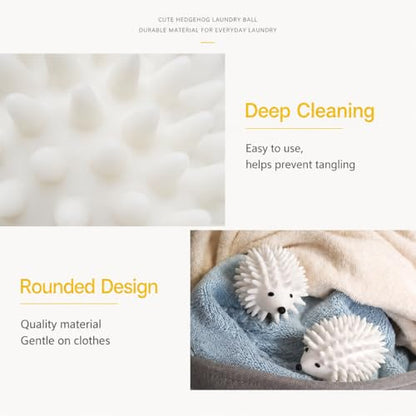 Laundry Hedgehog Ball for Washing Machine, Reusable Laundry Ball Pet Hair Remover for Clothes, Anti-Tangle Washing Ball for Washing Machine, Laundry Cleaning Tool