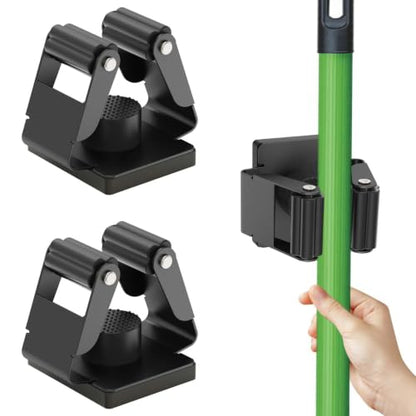 Strong Magnetic Mop Broom Holder, 2 Pack | Heavy Duty Magnetic Mop Hanger, For Refrigerators,Laundry Room Garage Kitchen Workshops - size: 2Pcs Magnetic Broom Holder