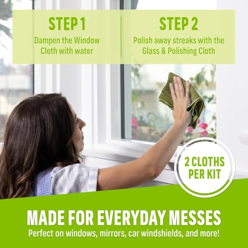 E-Cloth Window and Glass Cleaner Kit, Just Add Water - 1 Kit - color: Dark Oak, size: 1 Kit
