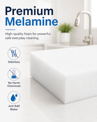Magic Eraser, 50 Pack Magic Eraser Sponge Melamine Sponge Cleaning Eraser, Magic Erasers in Bulk Extra Durable Magic Sponges Eraser for Furniture, Bathroom, Bathtub, Sink, Floor, Baseboard